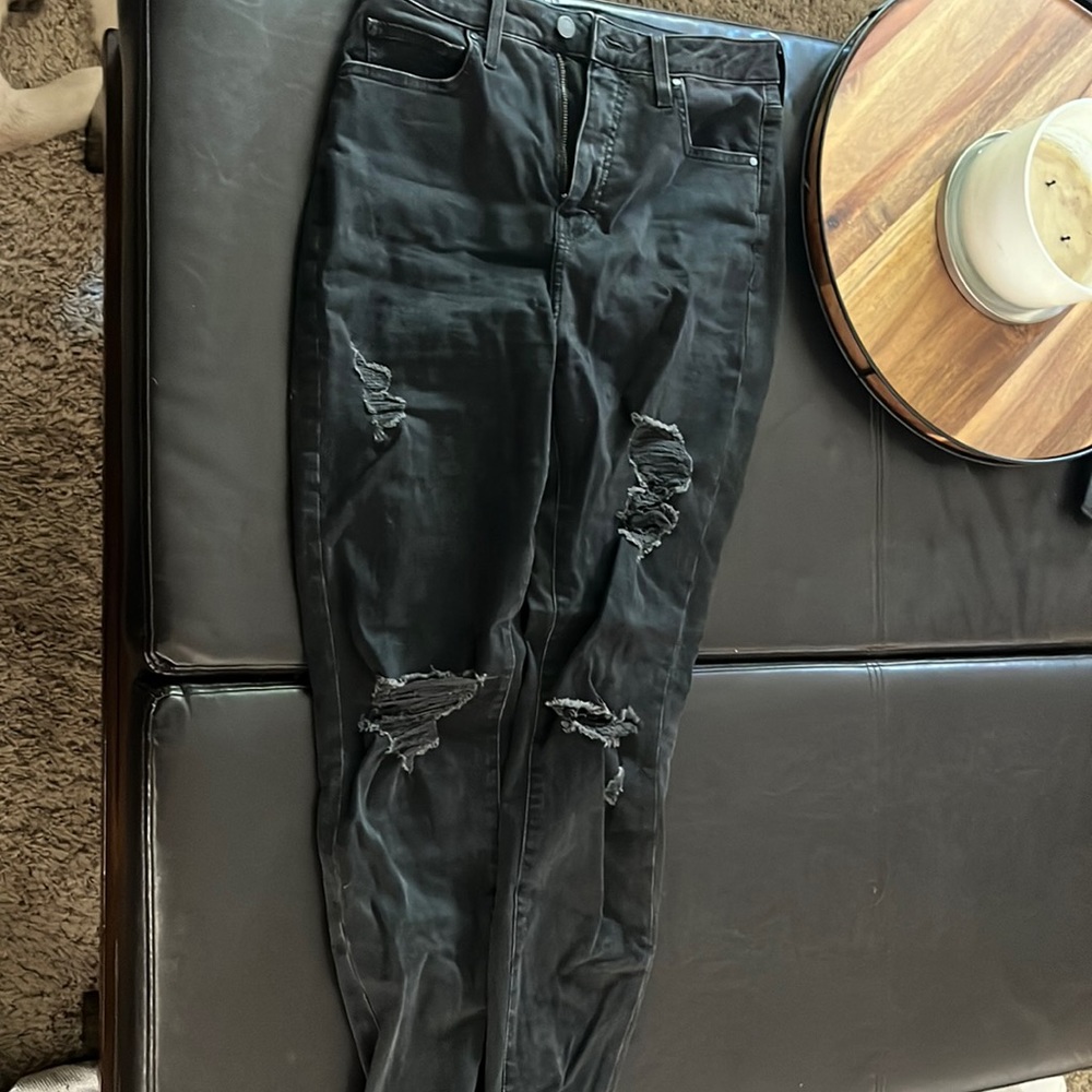 forever 21 black ripped jeans size 29
